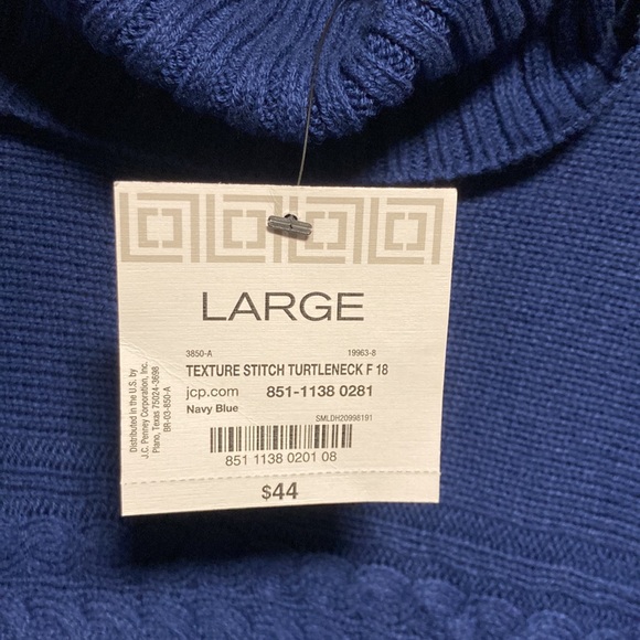 NWT Liz Claiborne Navy Sweater size Large - Picture 4 of 5